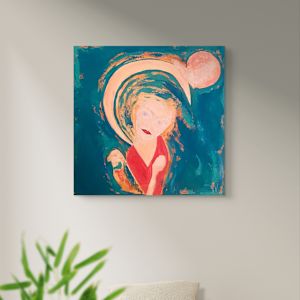 The lady and the parrot by Annabelle Volpi 