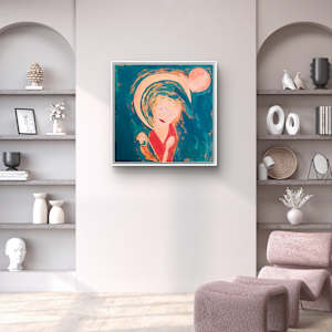 The lady and the parrot by Annabelle Volpi 