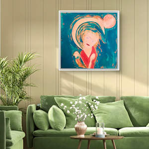 The lady and the parrot by Annabelle Volpi 