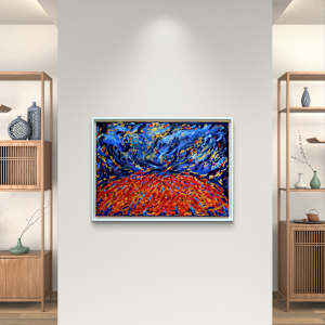 Dancing with fire under the midnight sky (raising awareness about global warming) by Annabelle Volpi 