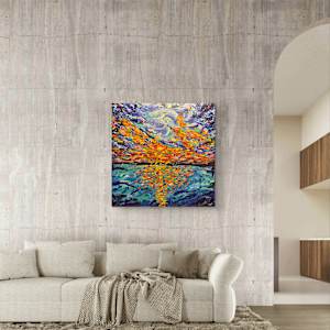 Sunset :  "Luminous Dance Between Fire and Water" by Annabelle Volpi 