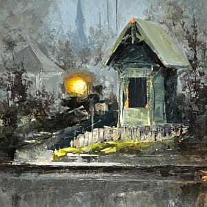 Dockmaster's Trolley Station At Winter's Low Tide by Scott Nost