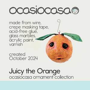 Juicy the Orange Ornament by ocasiocasa, Image 1.