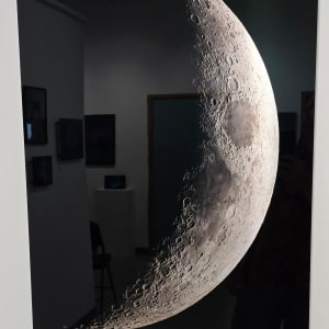Crescient Moon by Jeremy Likness  Image: Hanging in the Visual Arts Center exhibit 