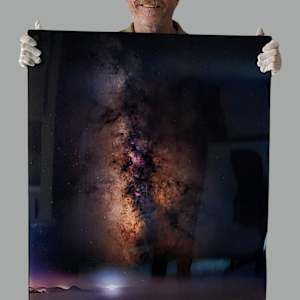 The Moolack Vantage First Large Format Print by Jeremy Likness  Image: Holding the print for size