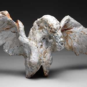 Erinyes by Elizabeth Ann Huffman  Image: Gas fired stoneware with Shino glaze (full)