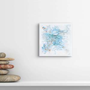Unalome In Blue (Displayed) by Elizabeth Ann Huffman