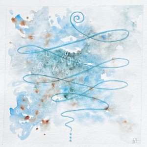 Unalome In Blue by Elizabeth Ann Huffman