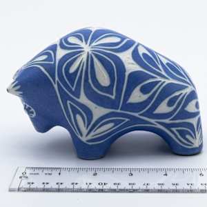 Blue Zoo Bison by Pablo Zabal