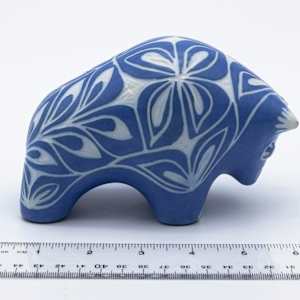 Blue Zoo Bison by Pablo Zabal 