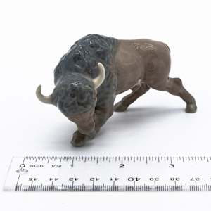 Lladro Minature Attacking Bison #5313 