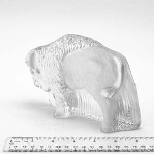 Viking Glass Bison Paperweight 