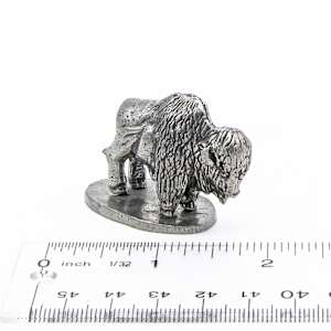 Miniature Pewter Bison 
