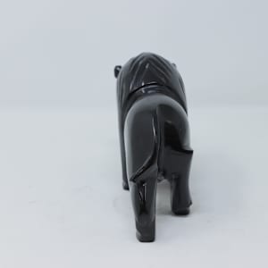 Black Stone Bison Carving 