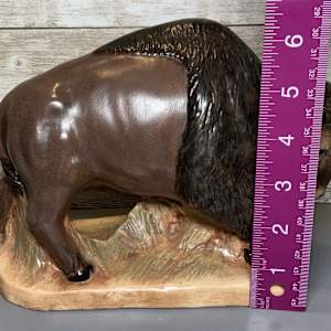 American Studio Ceramic Bison Figurine 