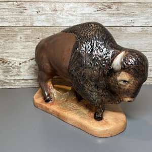 American Studio Ceramic Bison Figurine 