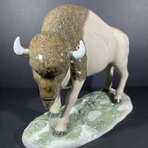 Lladró American Bison (Prototype) Model #8723, Gres Series, Never Released for Production 