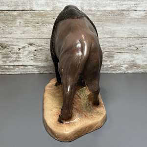 American Studio Ceramic Bison Figurine 