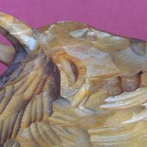 Hand-Carved Bison Soviet Ukraine by Demenchuk 