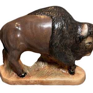 American Studio Ceramic Bison Figurine 