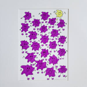 Be Yourself Purple and Yellow by Eileen Saunders