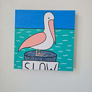 Slow Pelican by Eileen Saunders 