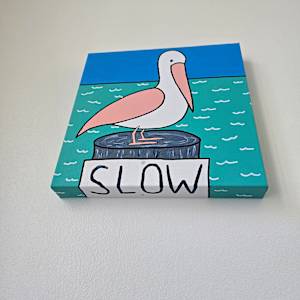 Slow Pelican by Eileen Saunders 
