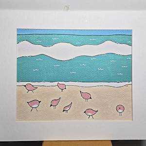 Plover Fun, Limited Edition Prints by Eileen Saunders 