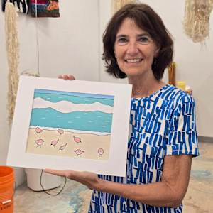 Plover Fun, Limited Edition Prints by Eileen Saunders 