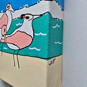 Two Gulls and a Tern by Eileen Saunders 