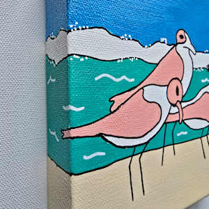 Two Gulls and a Tern by Eileen Saunders 