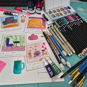 Journaling Essentials by Eileen Saunders  Image: supplies