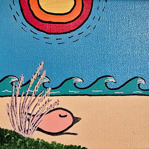 Sleeping in Dune Grass by Eileen Saunders