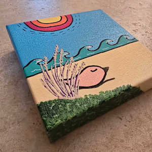 Sleeping in Dune Grass by Eileen Saunders 