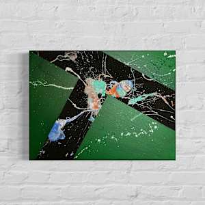 Crossroads of Chaos | 18 x 24 x 1 in | Abstract Painting by JD Hecht | Creatively Cutz Studio, Image 1.