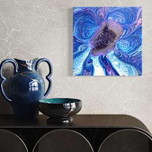 At the Center, A Moonlit Rose Blooms by JD Hecht 