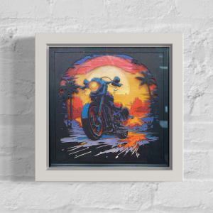 Sunset Ride by JD Hecht  Image: Sunset Ride
White Frame