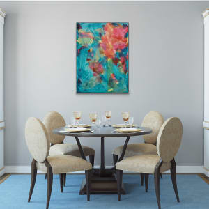 Prismatic Rose by Kate Hessling  Image: Prismatic Rose showing indicative framing in dining room