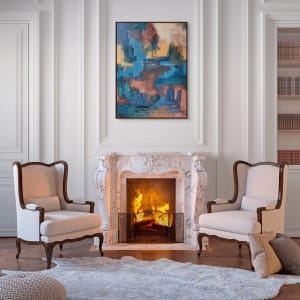 Shadows at Dusk by Kate Hessling  Image: Shadows at dusk over fireplace