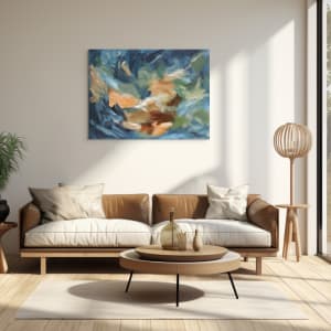 Storm Chasing by Kate Hessling  Image: Storm Chasing unframed in lounge room