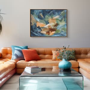 Storm Chasing by Kate Hessling  Image: Storm Chasing framed in lounge room