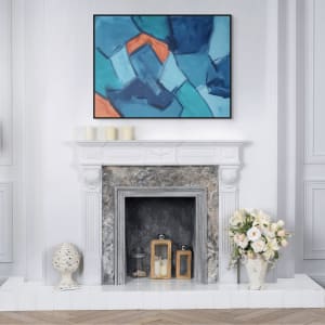 Fractured (Pyroclasts) by Kate Hessling  Image: Fractured landscape over fireplace