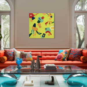 Timeworn Treasures by Kate Hessling  Image: Timeworn Treasures unframed in lounge room