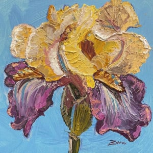 Textured Iris by Beth Walldorf
