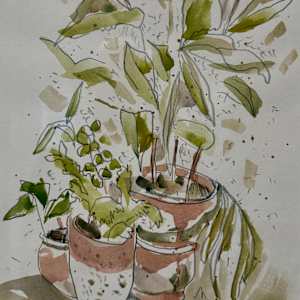Terra Cotta Pots & Greens by Jake Bialos, Image 2.