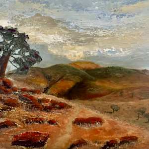 Solitary tree on ridge by Ian Collins
