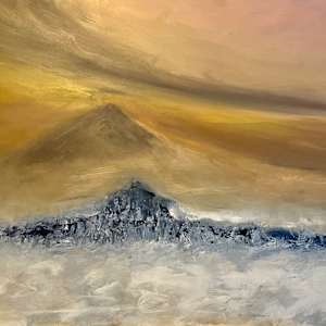 Top of the World - Everest shadow in clouds by Ian Collins