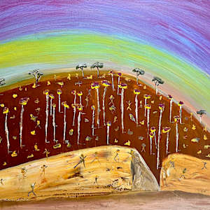 Climbing hills abstract by Ian Collins