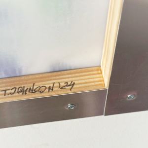 *Split Fragment (Green/Blue)* by TATIANA JOHNSON  Image: Artist Signature