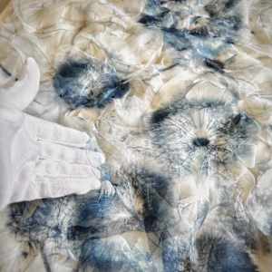 *Folded Bloom Study* by tatiana__ johnson  Image: Detail — textile surface